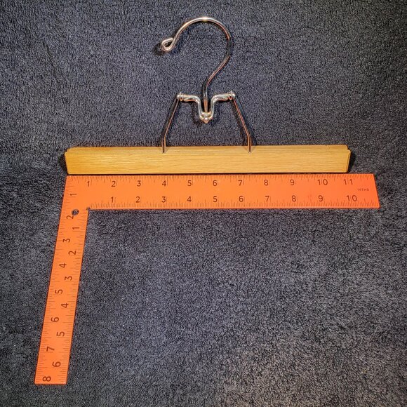 VINTAGE WOOD SKIRT HANGERS...BUNDLE OF FIVE...1980 ERA - Picture 2 of 2